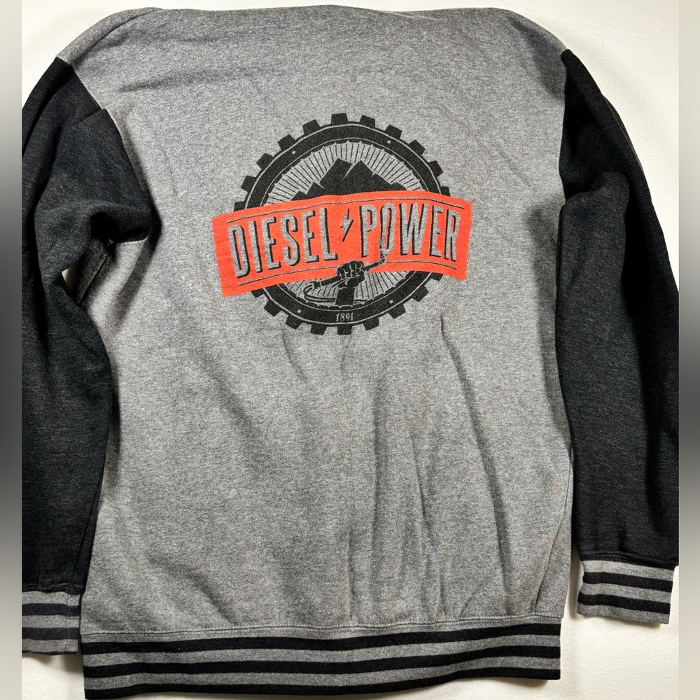Diesel Power Hooded Zip Up Sweatshirt Jacket Size Large
